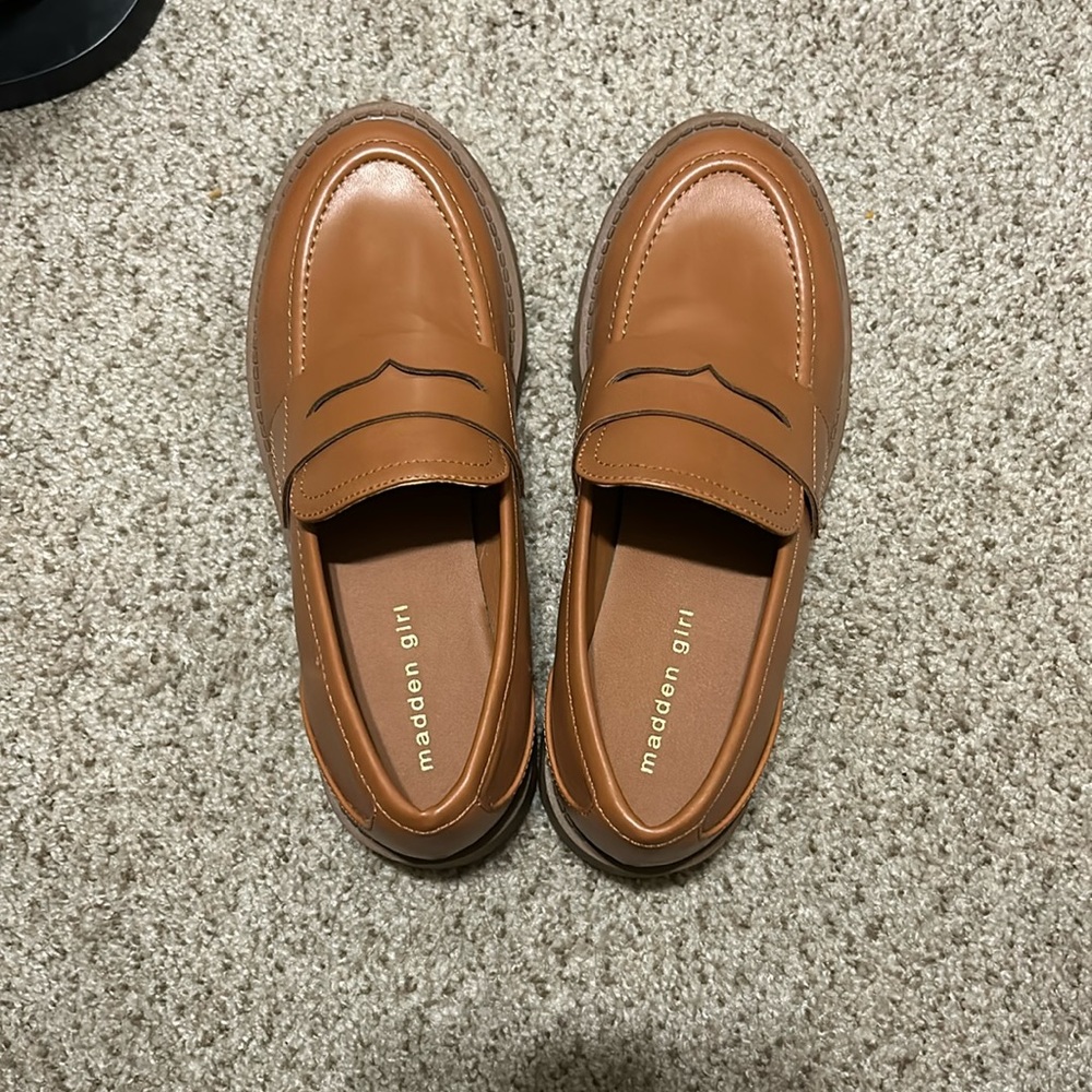 Brand New Madden Girl Brown Loafers